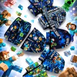 Czapka dziecięca Minecraft rozmiar 52/56 kolorowa z nadrukiem