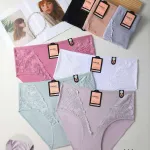 Majtki damskie HANA z koronką 4XL-6XL pastelowe kolory