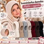 Kominiarka damska miękka dzianina modny fason 7 kolorów
