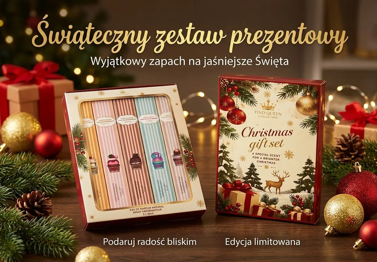 Świąteczny zestaw prezentowy 5 perfumetek arabskich w kolorowych pastelowych flakonikach 35 ml