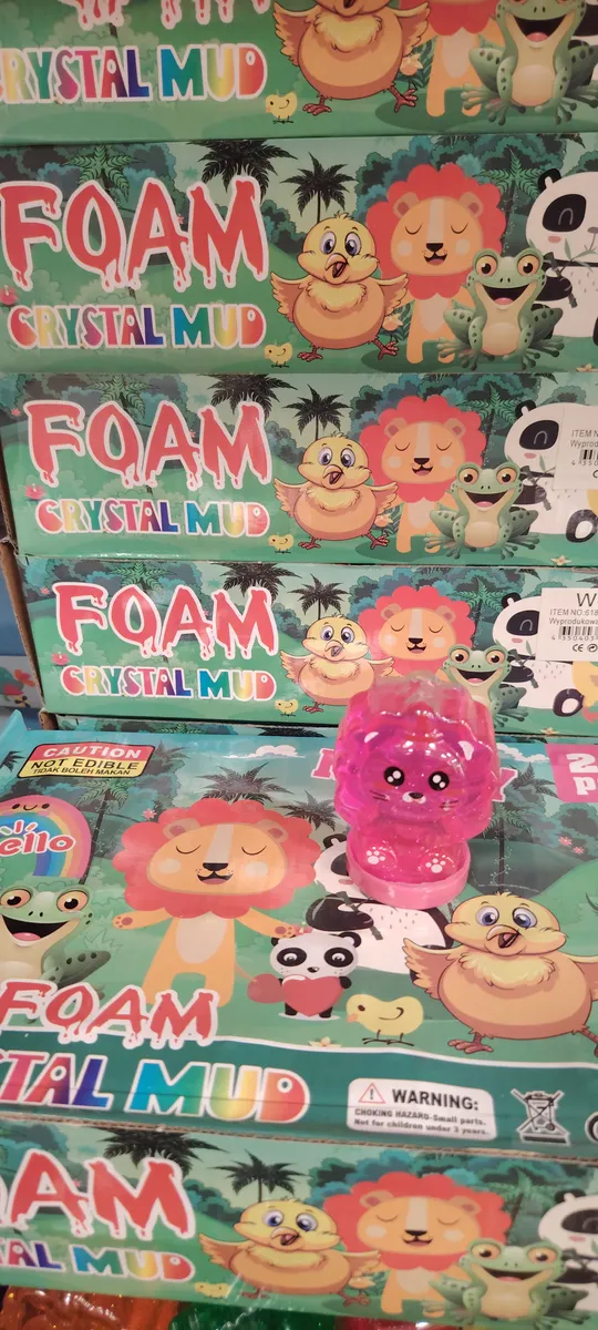 Zabawka Foam Crystal Mud różowa figurka zwierzątka