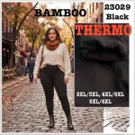 Legginsy damskie Bamboo Thermo czarne 2XL-6XL ocieplane