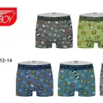 Bokserki dziecięce TrendyBoy z bawełny 95% wzór geometryczny