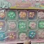 Squishy zabawka antystresowa łapki mix kolorów 30 sztuk