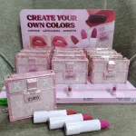 Ushas Zestaw Pomadek w Eleganckim Różowym Etui z Łańcuszkiem