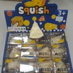 Squishy antystresowy kawałek sera 3+ w przezroczystym opakowaniu