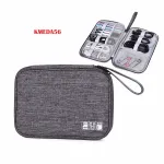 Organizer na kable i ładowarki USB szary 24x16,5x4,5 cm