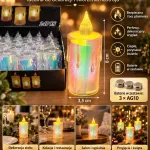 Dekoracyjna świeczka LED perłowa 8 cm z bateriami AG10