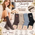 Skarpety kaszmirowe SOLANDIA 95% kaszmir 35-42 mix kolorów