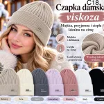 Czapka damska z wysokiej jakości wiskozy miękka i ciepła