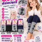 Getry dziecięce bawełniane z elastanem szare i granatowe