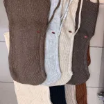 Rękawiczki dzianinowe mix kolorów z wiązaniem