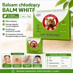 Balsam chłodzący BALM WHITE 10 g zielono-biały do skóry