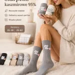 Skarpetki kaszmirowe damskie z delikatnym zapachem perfum