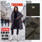 Legginsy damskie termo czarne prążkowane z wysokim stanem
