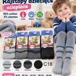 Rajstopy dziecięce ocieplane szare i czarne 95% bawełny