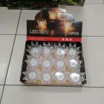 Świeczki LED tea light korona przezroczyste 12 sztuk
