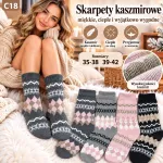 Skarpety kaszmirowe ciepłe miękkie wzory 35-42
