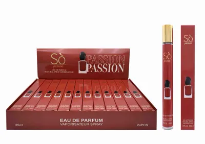 czerwone perfumetki So Passion Passion 35 ml w sprayu w opakowaniu zbiorczym 24 sztuki