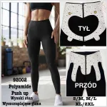 Legginsy Push Up z wysokim stanem i wyszczuplającą gumą czarne
