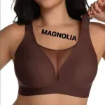 Biustonosz Magnolia brązowy bez fiszbin komfortowy 9828#