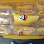 Zabawka Squeeze Banana żółta antystresowa z twarzą