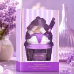 Perfumy 75ml w fioletowym flakonie w kształcie babeczki