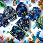 Czapka dziecięca Minecraft rozmiar 52/56 kolorowa z nadrukiem