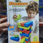 Stackers Gra Wieża z Klocków Drewnianych 30 elementów Kolorowa