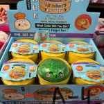 Squishy bun rainbow mystery z brokatem zielony zestaw 3+