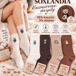 Skarpety Kaszmirowe SOXLANDIA 95% kaszmir 5% elastan z misiem