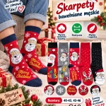 Skarpety bawełniane męskie świąteczne wzory 40-46