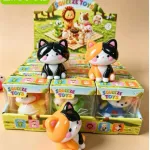 Figurka kota Squeeze Toys pomarańczowo-czarna zabawka antystresowa