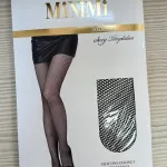 Minimi czarny pończochy kabaretki 30 den z silikonem