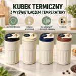 Kubek termiczny próżniowy z wyświetlaczem temperatury LED, 4 kolory