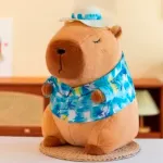 Pluszowa maskotka miś w kapeluszu i hawajskiej koszuli 40cm