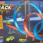 3D DIY High Speed Track Zestaw Torów Wyścigowych z Pętlami 58 elementów