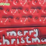 Mata podłogowa świąteczna Merry Christmas 48x78 cm czerwona