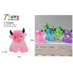 Figurka kolorowa Maltańska Krowa 8 cm przezroczysta plastikowa
