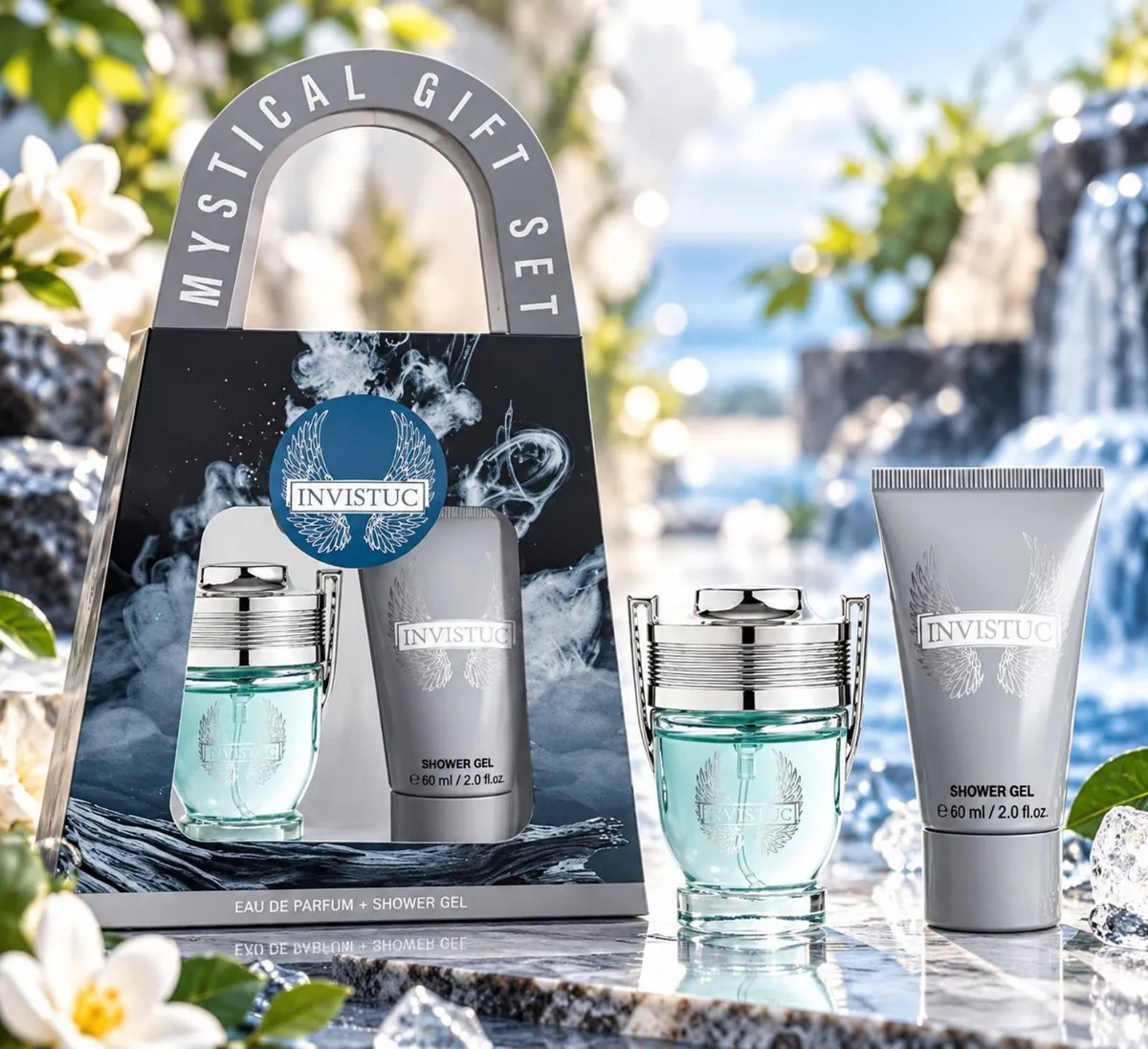 Zestaw prezentowy Invistuc z perfumami 30ml i żelem pod prysznic 60ml w opakowaniu torebka