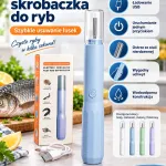 Elektryczna skrobaczka do ryb niebieska z ładowaniem USB