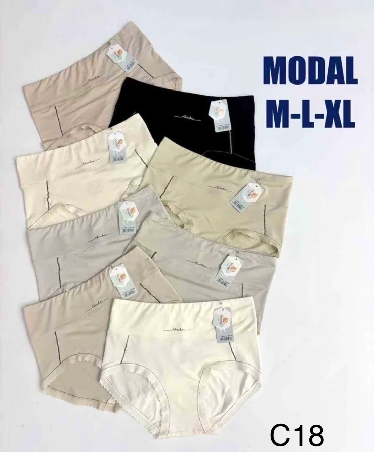 Zestaw majtek damskich modalowych w pastelowych kolorach i rozmiarach M-L-XL