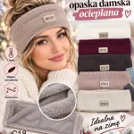 Opaska damska ocieplana miękka i elastyczna na zimę