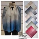 Szalik damski ombre z połyskiem 50% bawełna 50% wiskoza