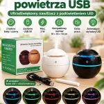 Mini nawilżacz powietrza USB z podświetleniem LED biały i czarny