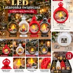Latarenka LED świąteczna z migoczącą świeczką 4 kolory mix