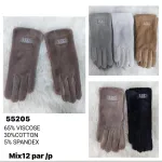 Rękawiczki damskie z mikrofibry mix kolorów 65% wiskoza