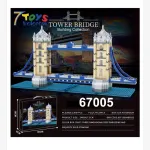 Klocki Tower Bridge 2300 elementów budowla niebiesko-beżowa