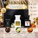 Zestaw perfum Maiden Anna 3x30 ml z nutami drewna i bursztynu