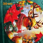 Dekoracyjna podkładka świąteczna 30 cm z reniferem i gwiazdą betlejemską